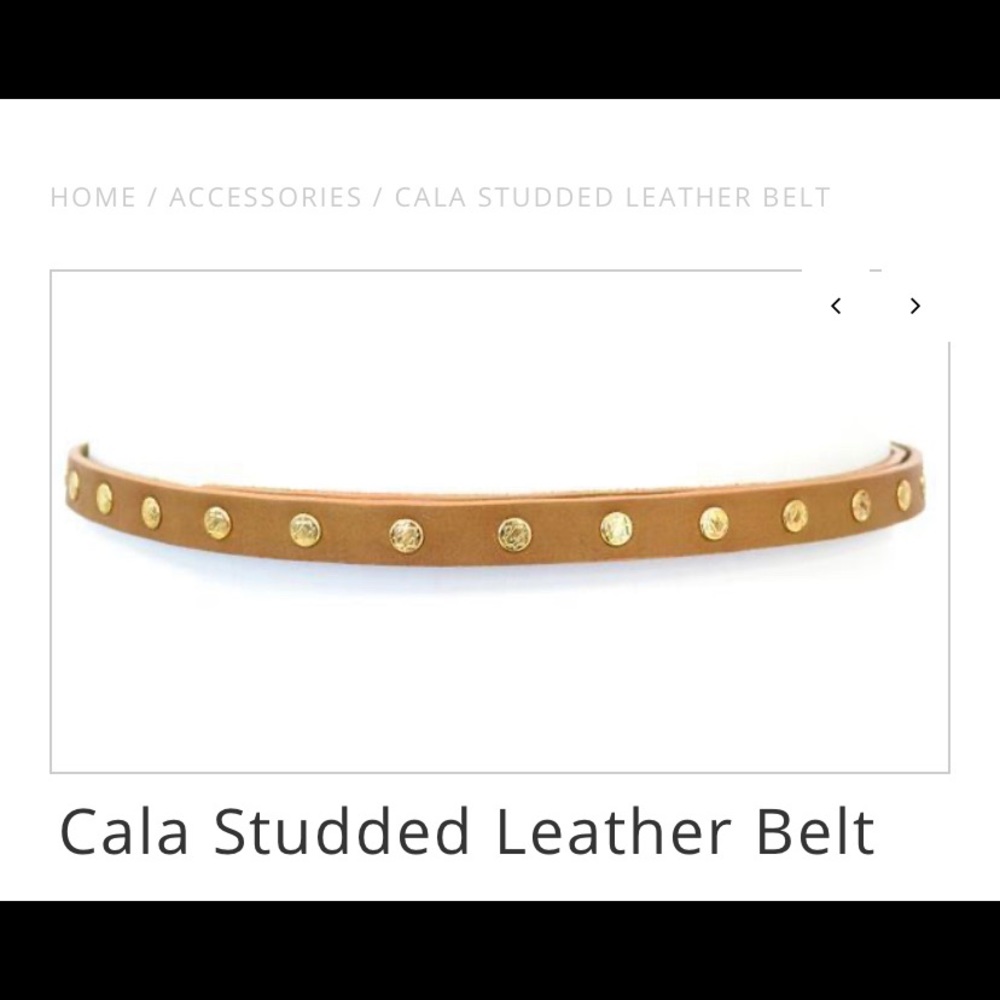 Maher 0.5” skinny Cala studded snap around belt